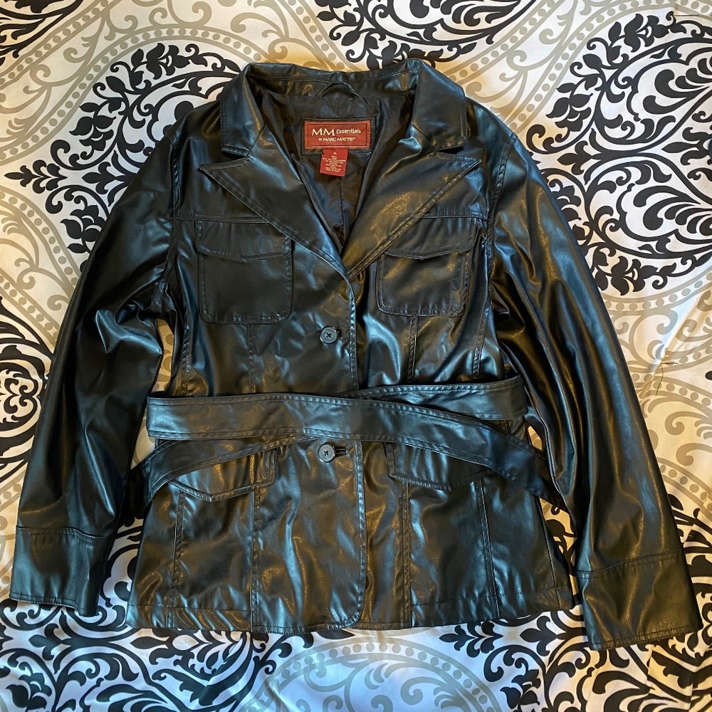 Marc Mattis Women's XL Black Faux Leather Jacket